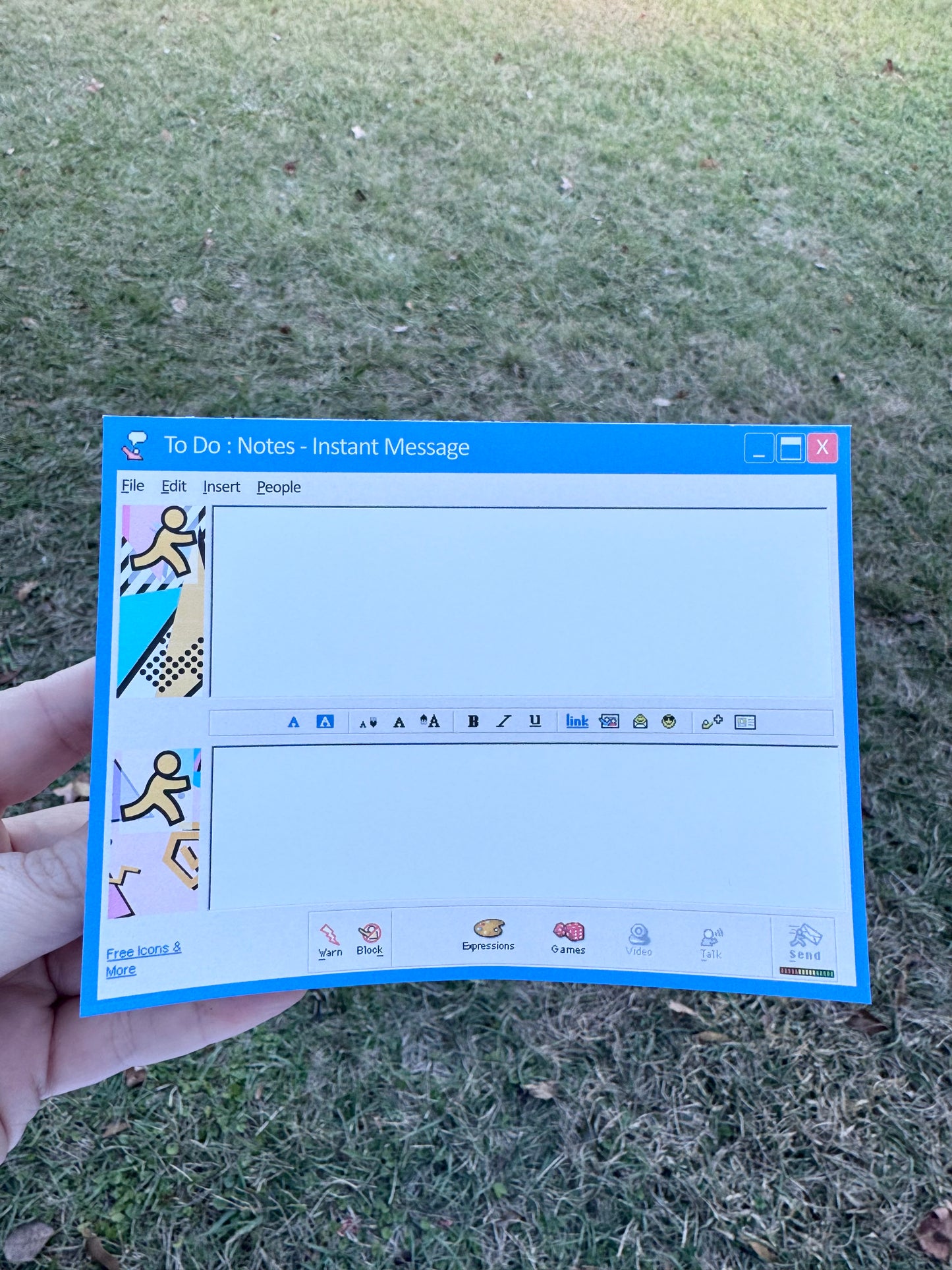 Instant Messenger Tear-Away Notepad
