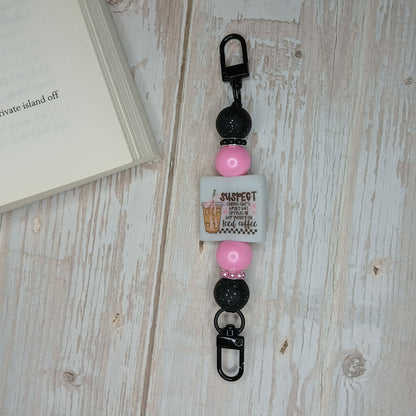 E-Reader/Phone Strap -  Suspect Claims She's Broke - Iced Coffee (Interchangeable)