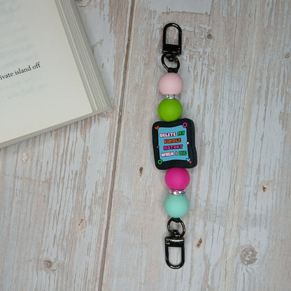 E-Reader/Phone Strap - Delete My Kindle History When I Die (Interchangeable)