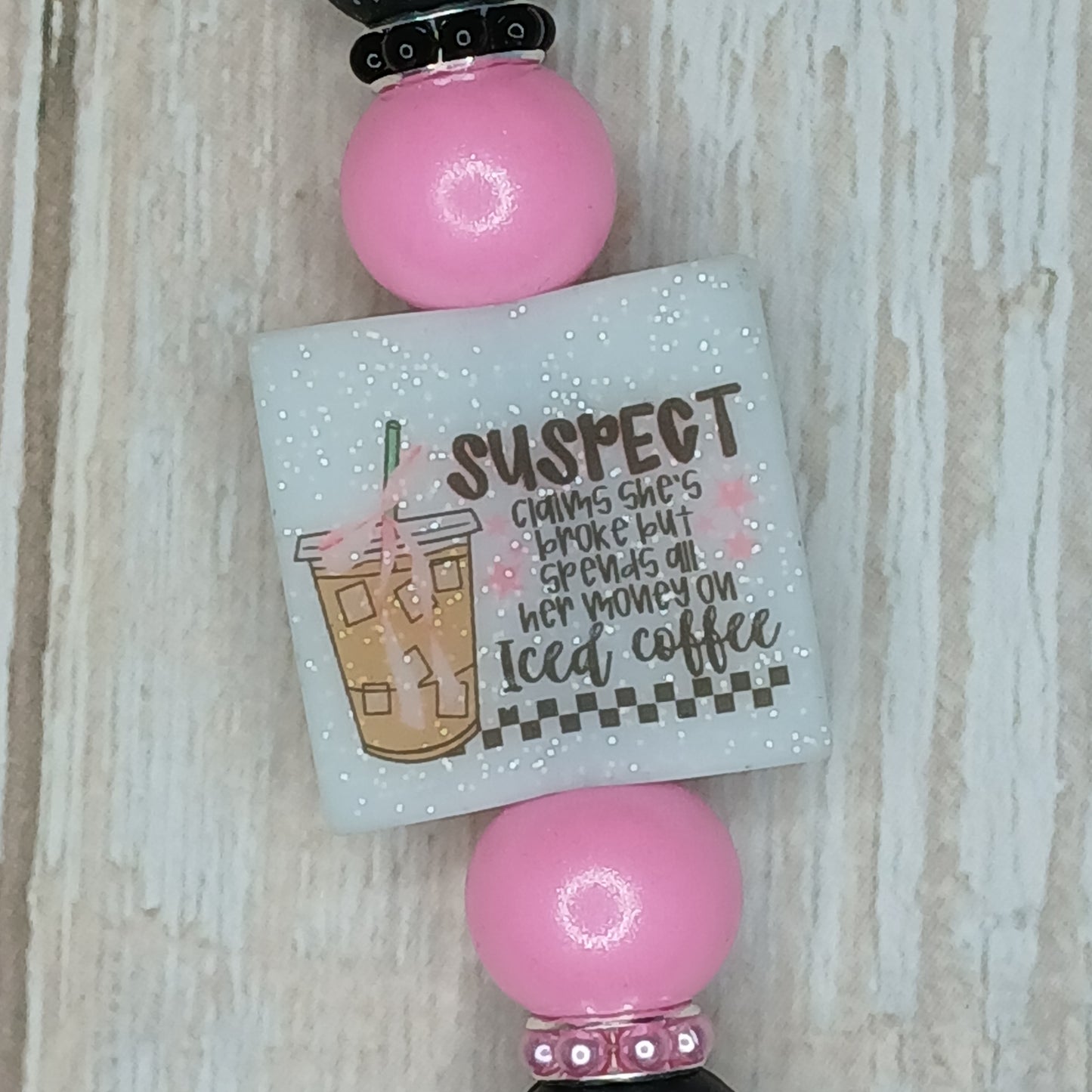 E-Reader/Phone Strap -  Suspect Claims She's Broke - Iced Coffee (Interchangeable)