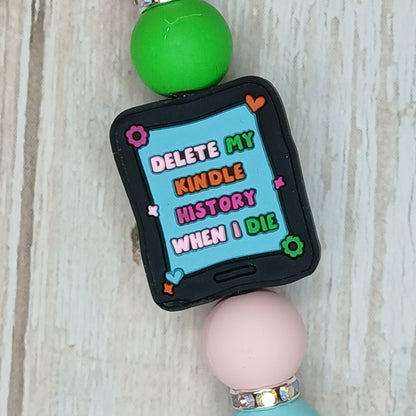 E-Reader/Phone Strap - Delete My Kindle History When I Die (Interchangeable)