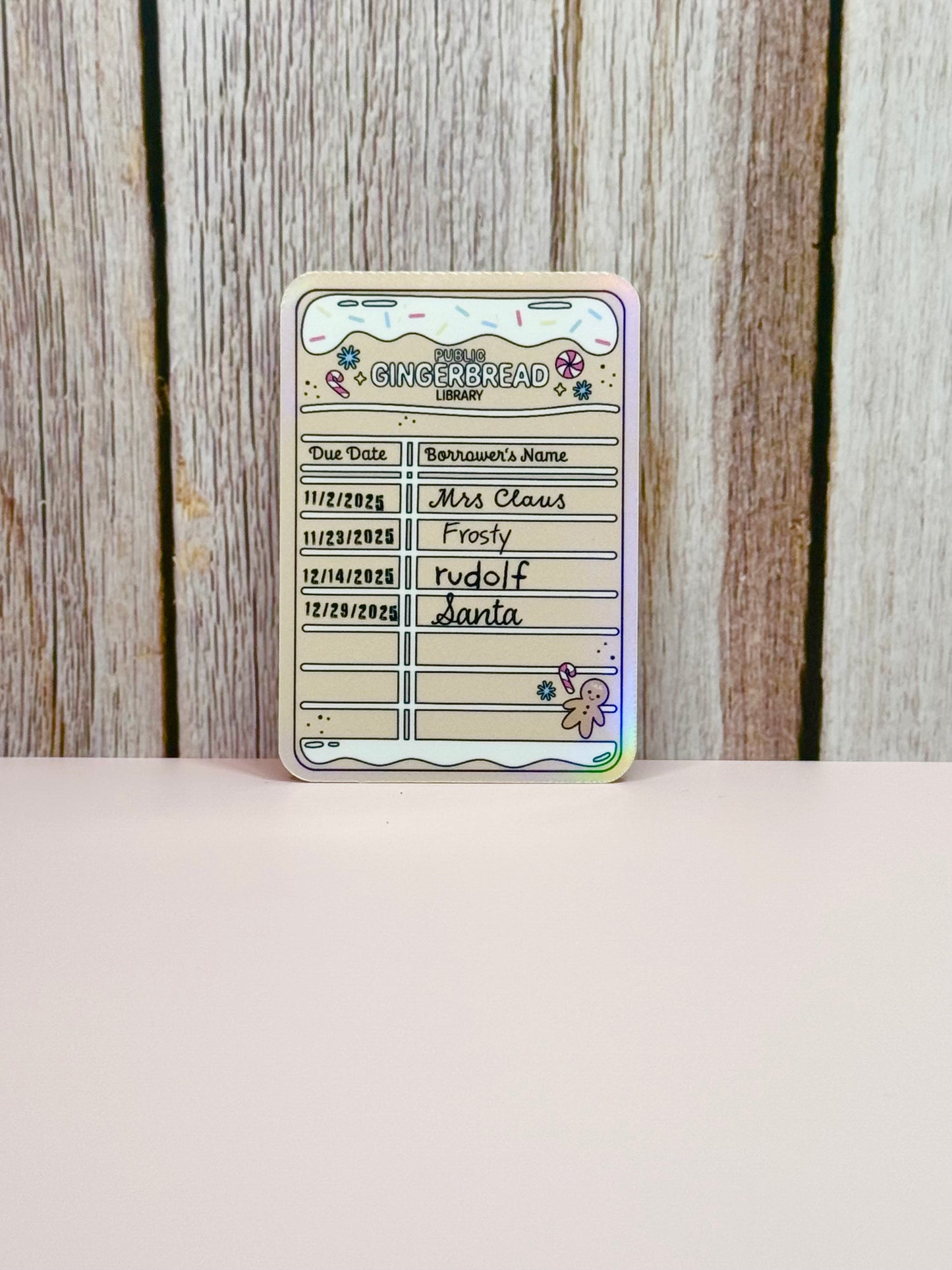 Gingerbread Library Card