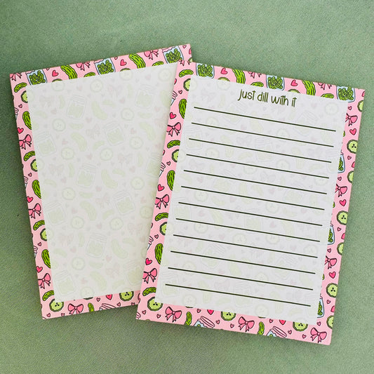 “Just Dill With It” Pickles & Bows Tear-Away Notepad