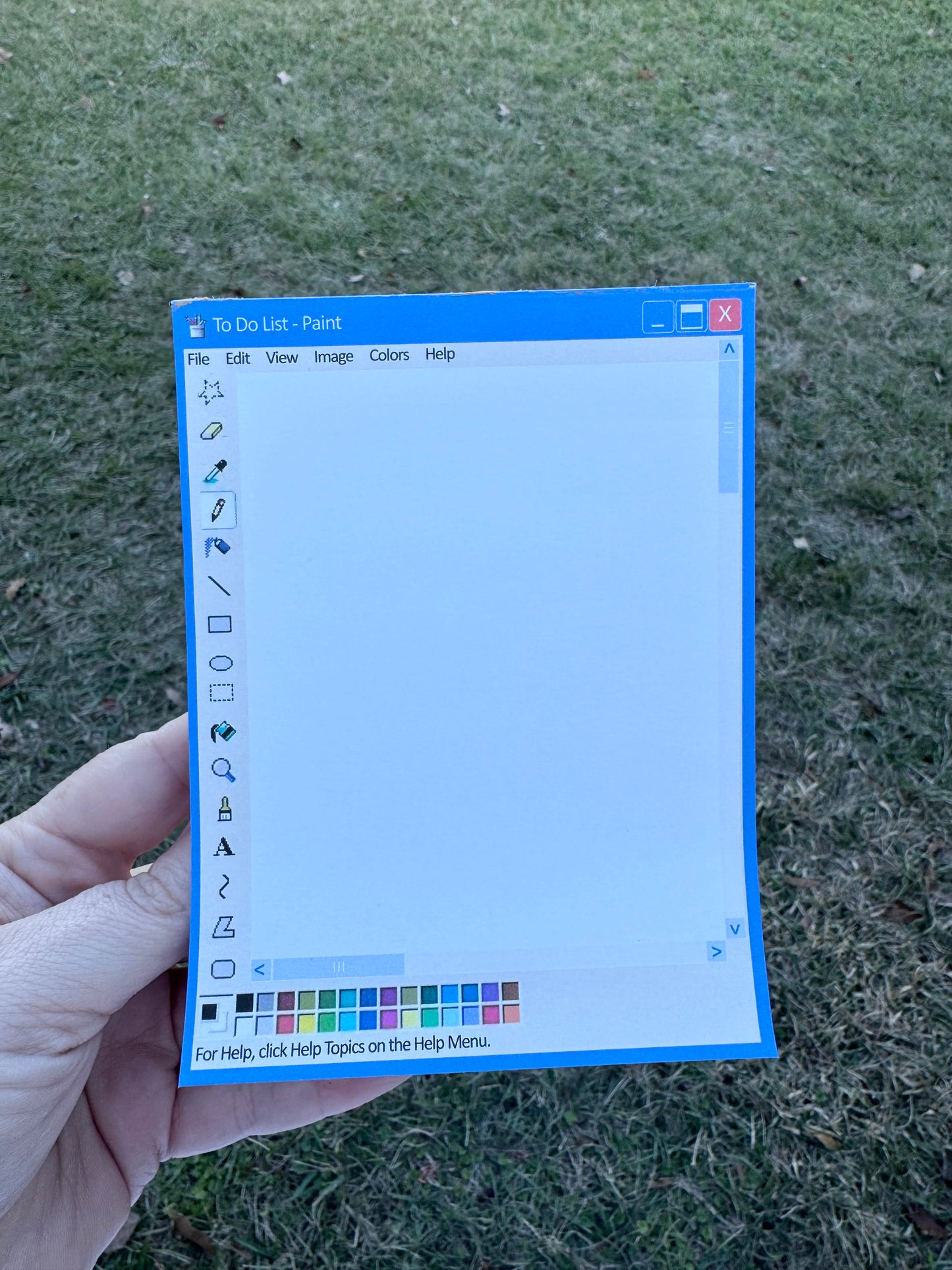90s/00s Paint Tear-Away Notepad