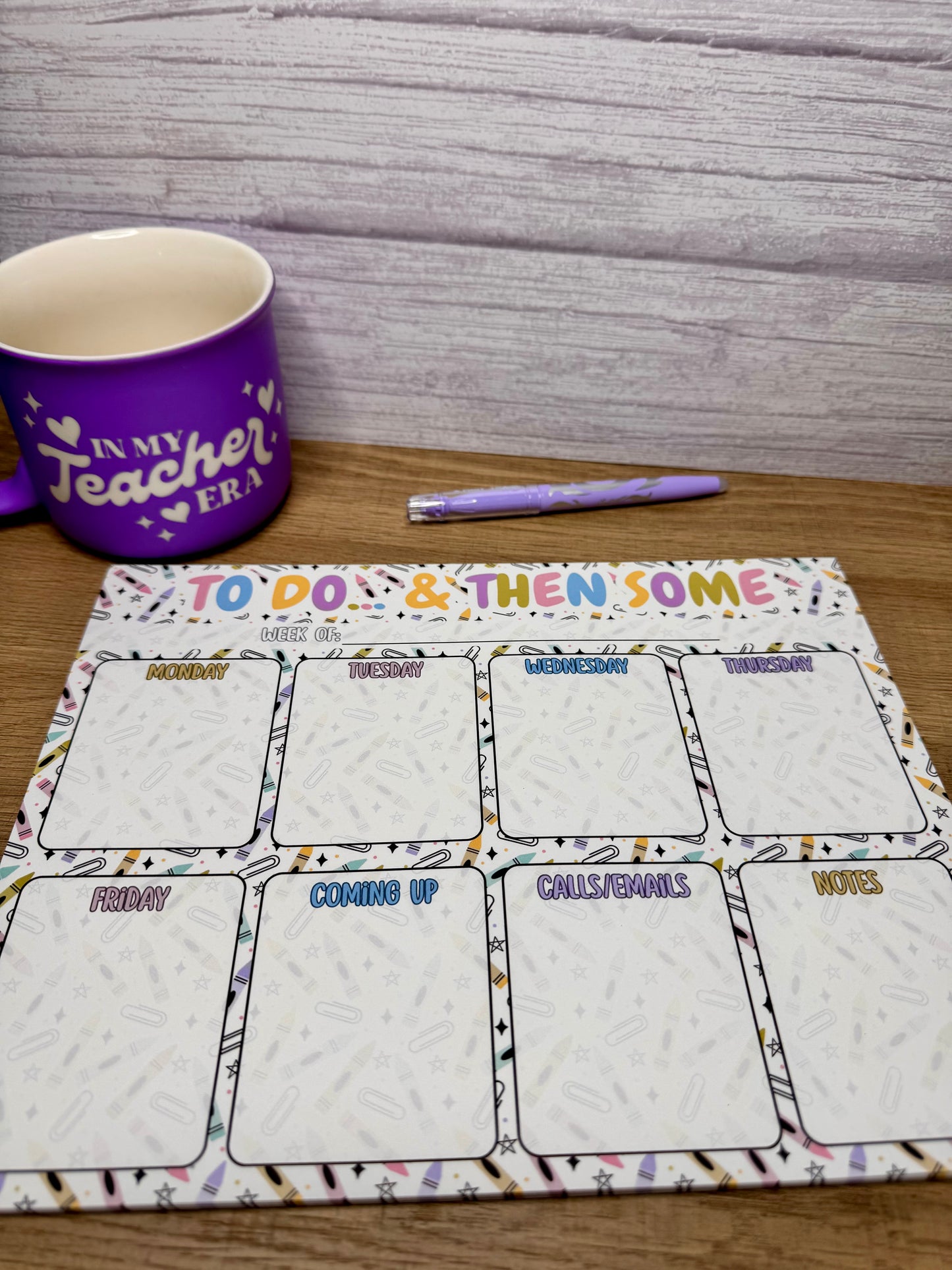Crayons "To Do" Weekly Desk Notepad