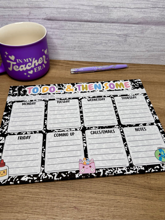 Composition "To Do" Weekly Desk Notepad