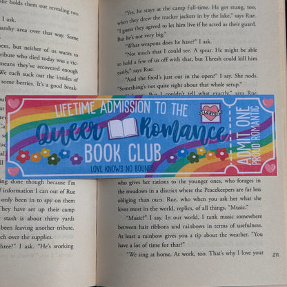 Queer Romance Book Club Bookmark