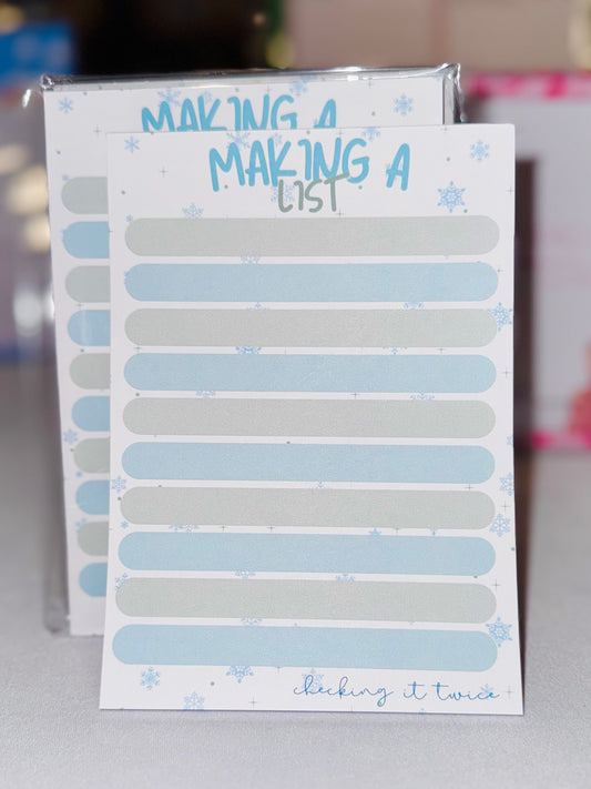 Making a List Tear-Away Notepad