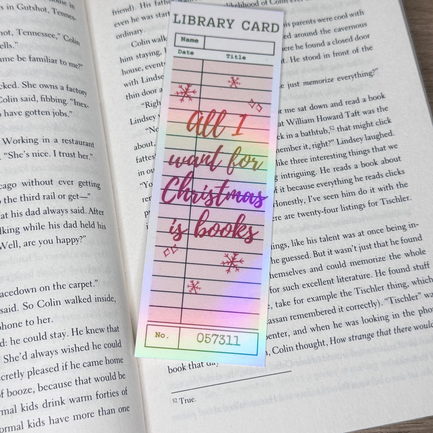 Holographic Bookmarks - Winter/Christmas Vibes