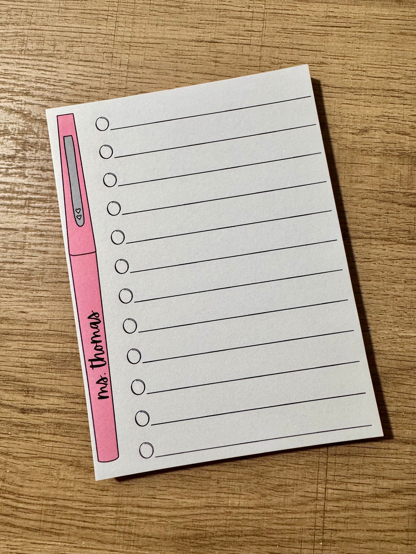 Flair Pen Personalized Teacher To-Do List Notepad - Teacher Appreciation
