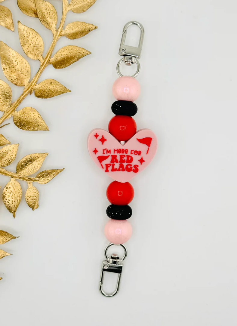 E-Reader/Phone Strap - Here For the Red Flags (Interchangeable)